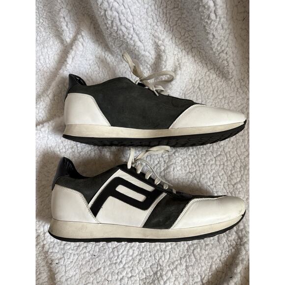 Porsche dark grey and white suede and leather lace up city sneakers Men’s 13 main image 9